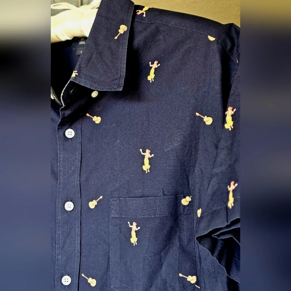 J.Crew Men's Classic Cotton Button Down Shirt with Hawaiian‎ Print